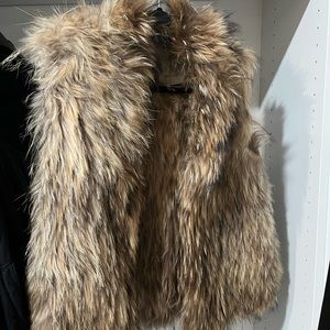 Yves Salomon Raccoon Knitted Vest size 34